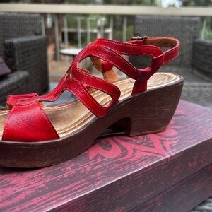Worn few times! Red leather uppers!